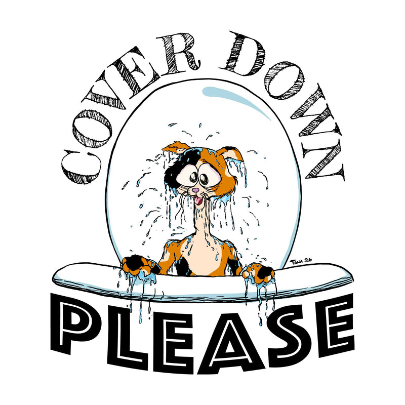 Cover Down Calico Kitty Toilet Decal