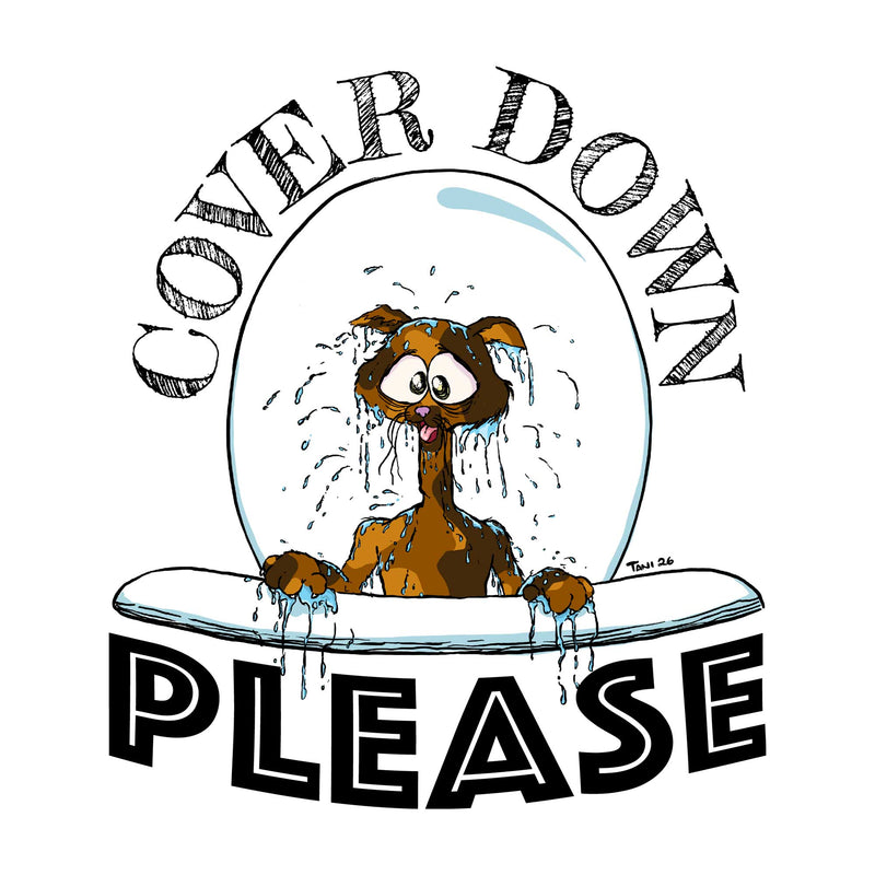 Cover Down Tortie Kitty Toilet Decal